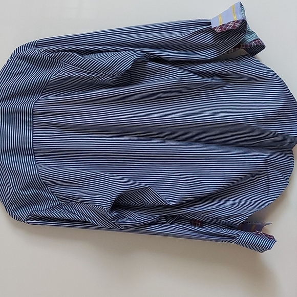 Robert Graham Mint/Purple Striped Long Sleeve Button Down Shirt Size L - Picture 6 of 9